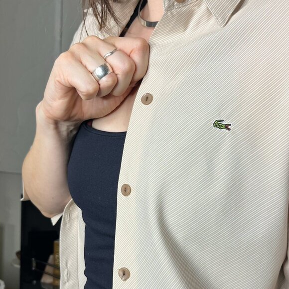 LACOSTE Fitted Women's Top - Pin striped - Picture 6 of 7